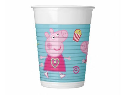 Plastové poháre Peppa Pig - 8 ks / 200 ml