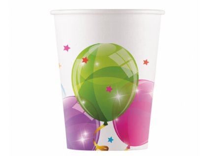 Papierové poháre Sparkling Balloons 93462