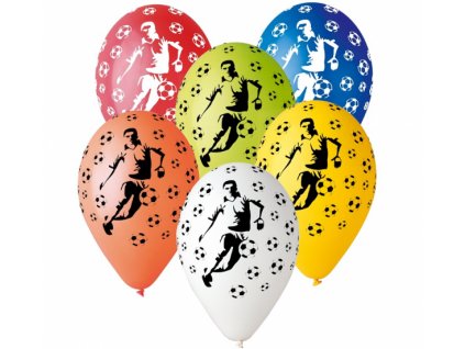 Latexové balóny na hélium Futbalový hráč - 5 ks