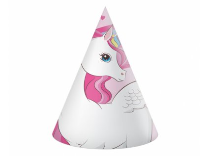 Papierové klobúčiky Magical unicorn - 6 ks