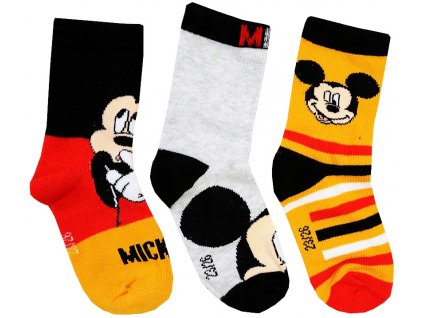 Chlapčenské vysoké ponožky Color Mickey Mouse - 3 ks