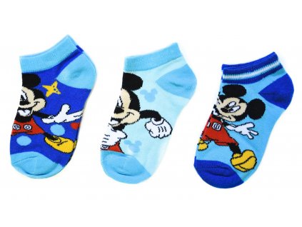 Chlapčenské členkové ponožky Dots Mickey Mouse - 3 ks