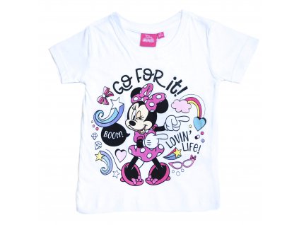 Dievčenské tričko "Minnie Mouse" - biela
