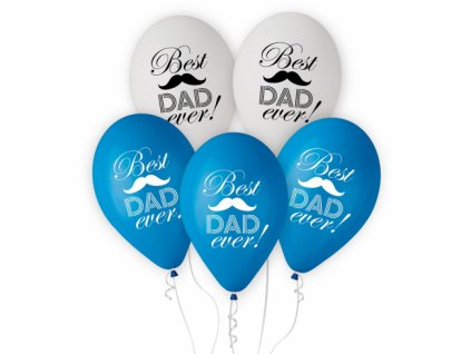 Latexové balóny Best Dad Ever 12" - 5 ks