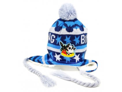 Chlapčenská čiapka s brmbolcom "Bing" - svetlo modrá