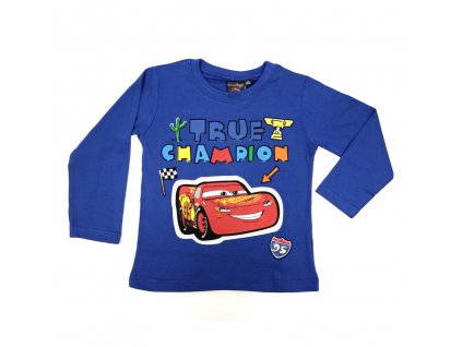 Chlapčenské tričko s dlhým rukávom "McQueen" - modrá