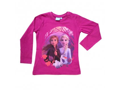 Dievčenské tričko s dlhým rukávom "Frozen" - fialová
