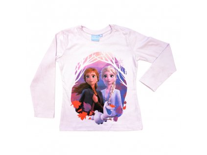 Dievčenské tričko s dlhým rukávom "Frozen" - svetlo fialová