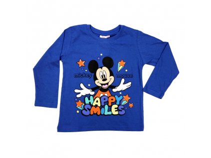 Chlapčenské tričko s dlhým rukávom "Mickey Mouse" - tmavo modrá