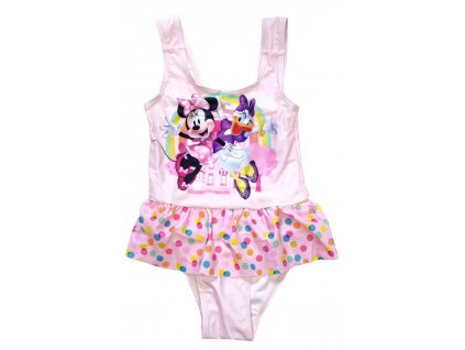 Dievčenské jednodielne plavky "Minnie Mouse" - svetlo ružová