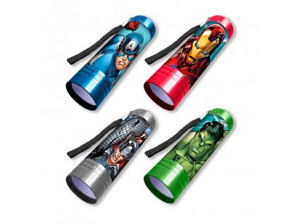 Detská hliníková LED baterka Avengers
