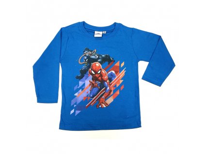 Chlapčenské tričko s dlhým rukávom "Spider-man" - svetlo modrá