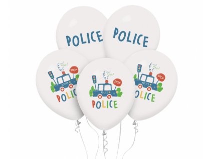 Latexové balóny Police - 5 ks