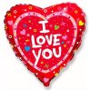 Fóliový balón červené srdce 18" - I Love you