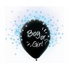 Latexové balóny na hélium Boy or Girl modré konfety 12" - 4 ks