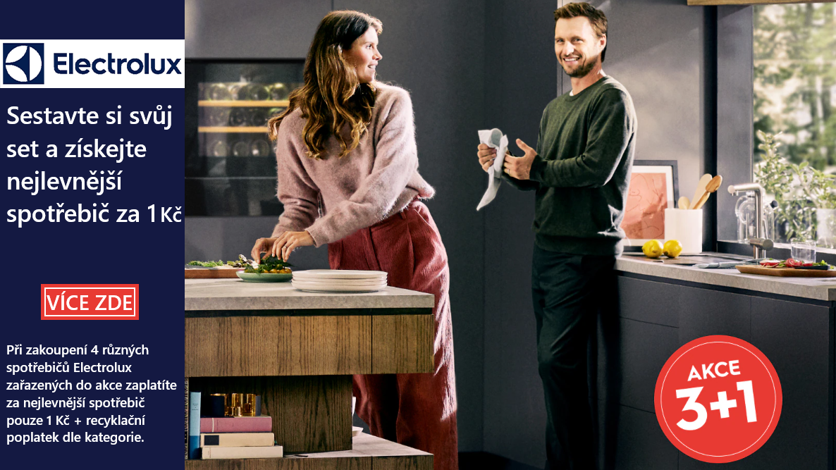Akce Electrolux 3+1 Sestavte si svůj set a získejte nejlevnější spotřebič za 1 Kč