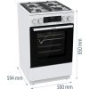 Gorenje Kombinovaný sporák, 50 cm Řada G600 - GKS5C75WF