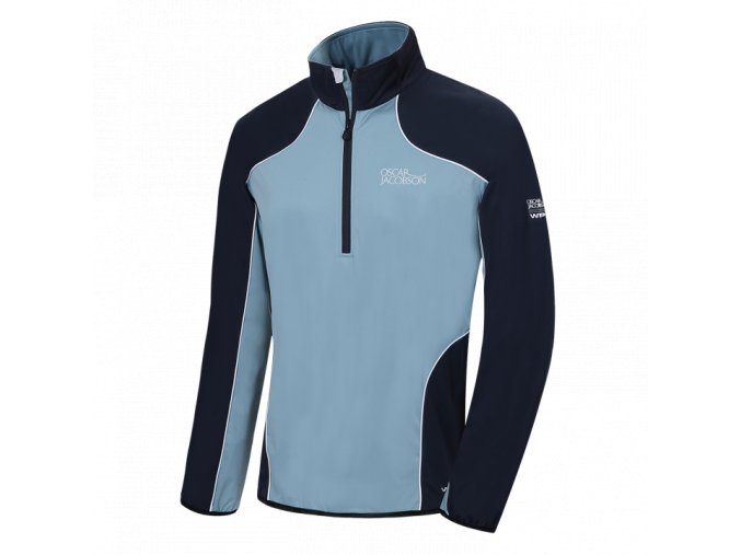 Oscar Jacobson Marco Tour Half Zip Smokeblue 81496881 202 Front normal