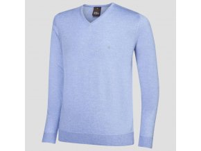Oscar Jacobson Wyatt Pin V neck blue 67066768 299 front normal