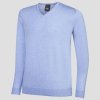 Oscar Jacobson Wyatt Pin V neck blue 67066768 299 front normal