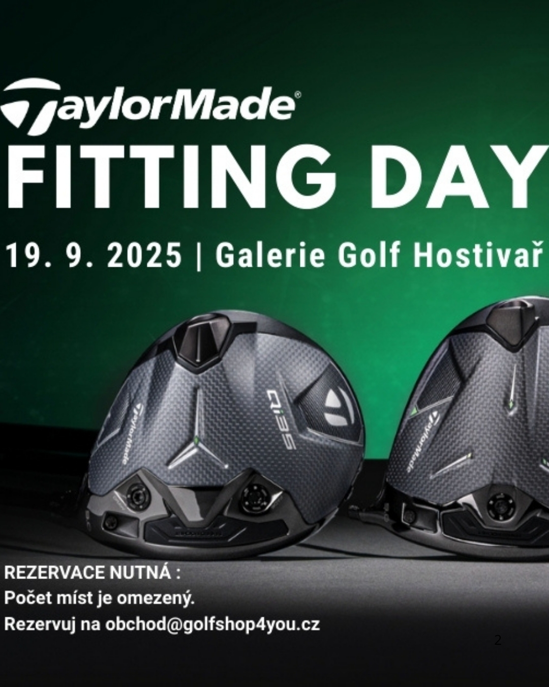TaylorMade Fitting Day ZDARMA v Galerii Golf Hostivař