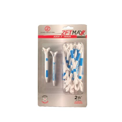 Zero Friction golfová týčka MAXX, 4 hroty, 2-3/4", balení 24ks, Bílo-Modrá