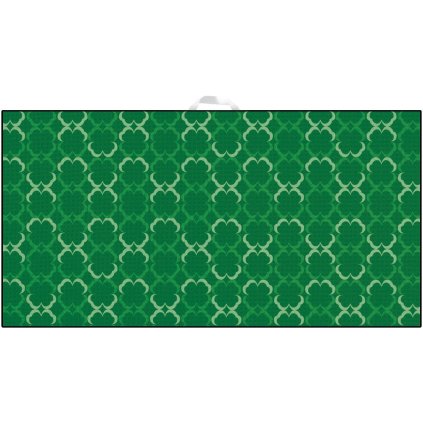 DEVANT Golfový ručník mikrovlákno, Zelený s čtyřlístky