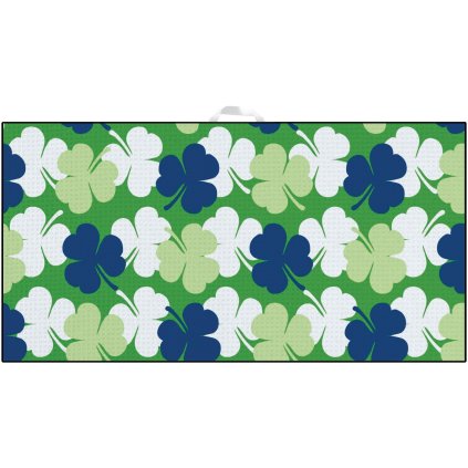DEVANT Golfový ručník mikrovlákno, Zelený s trojlístky