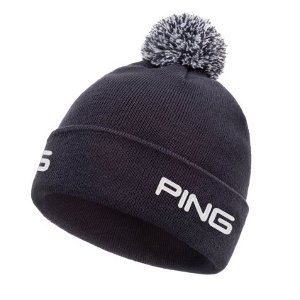 P03469 N125 CRESTING KNIT HAT NAVY FRONT