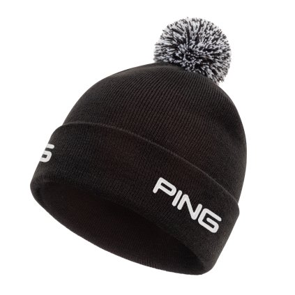 P03469 CRESTING KNIT HAT BLACK FRONT