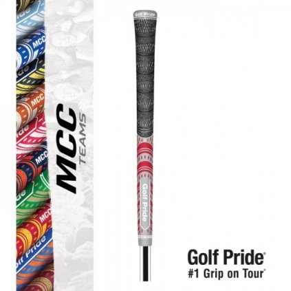 Golf Pride MCC Teams Grip -  Grey/Red - Standard