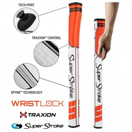 Super Stroke TRAXION Wrist Lock Orange/White