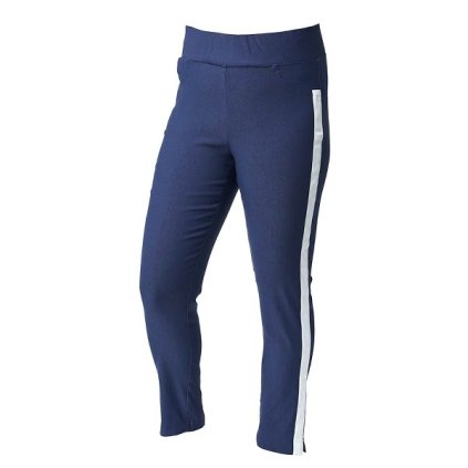 BACKTEE Ladies Contrast Striped Trous, Navy, vel 40