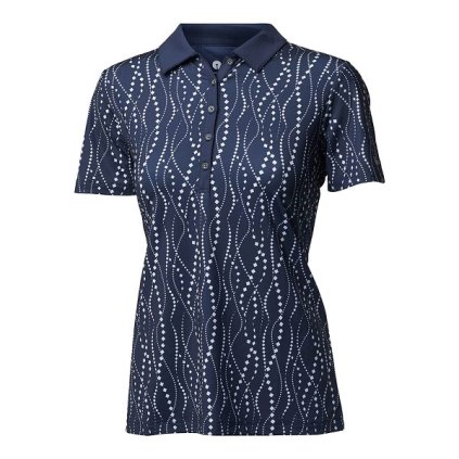 BACKTEE Ladies Printed QD UV Polo, Navy