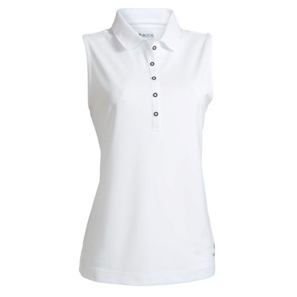 BACKTEE Ladies Quick Dry Perf. Polotop, Optical white