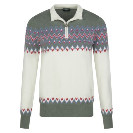 Golfino Winter Game Knitted Dámský Golfový Svetr, Bílý