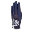 Zero Friction Golfová Rukavice Dámská Cabretta Levá One Size, Tmavě Modrá