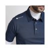 BACKTEE Mens Jacquard Pánské Golfové Polo Tričko, Tmavě Modré