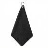 Čtvercový Golfový Ručník S Karabinkou, Černý
