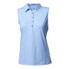 BACKTEE Ladies Snake UV Polo Top, Blue bell