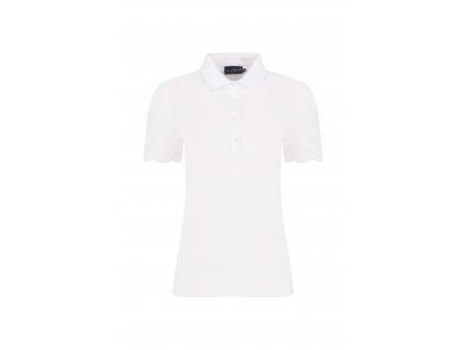 Openwork Sleeves Polo White 23 01 01 Col.01