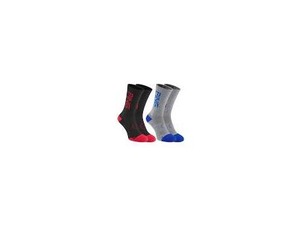 PING ponožky LOGO SOCK Grey/Black 41-45