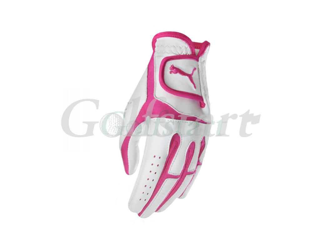 Puma Flexlite dámská kožená golfová rukavice bílo/růžová