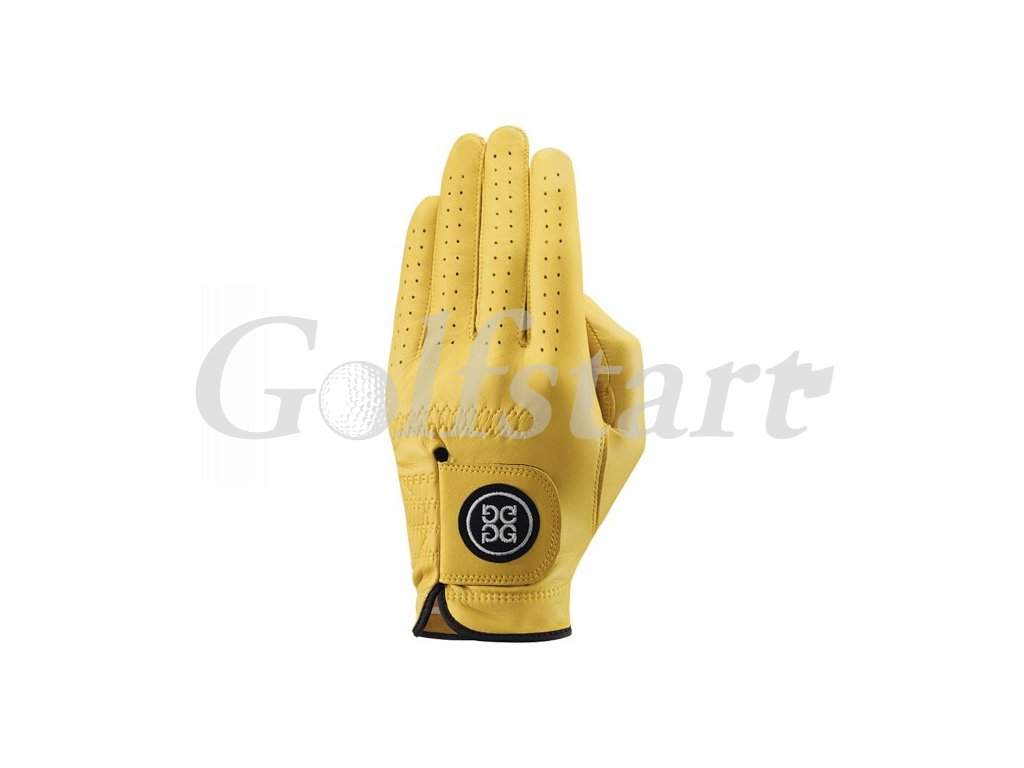 Dolce Gabana luxusní dámská kožená golfová rukavice žlutá LEVÁ L