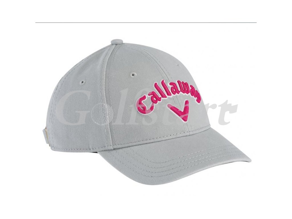 Callaway dámská golfová čepice Heritage šedo růžová