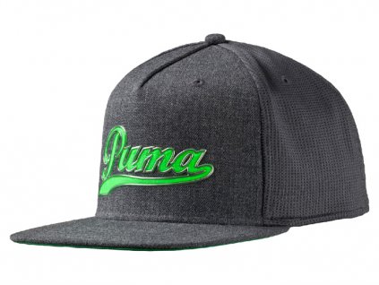Puma Script Snapback pánská golfová čepice šedá
