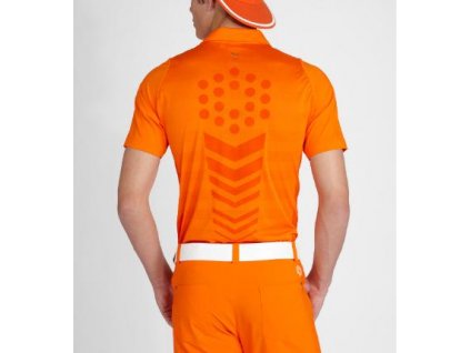 Puma golf Duo-swing mesh golfové tričko Rickie oranžové