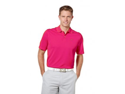 Callaway Stitched Detailed pánské golfové tričko malinové