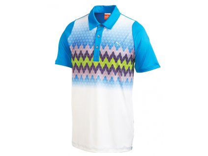 Puma Graphic Stripe pánské golfové tričko modré