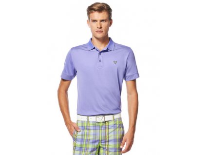 Callaway Solid Stitched pánské golfové tričko fialové